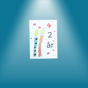 Fødselsdagskort 2 år