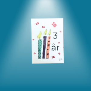 Fødselsdagskort 3 år