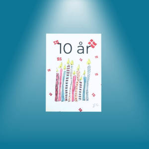Fødselsdagskort 10 år
