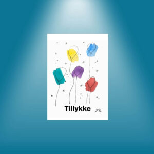 Tillykke balloner kort