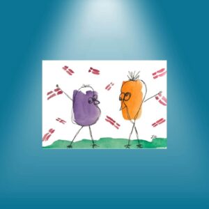 Skæve ben fejrer - kort